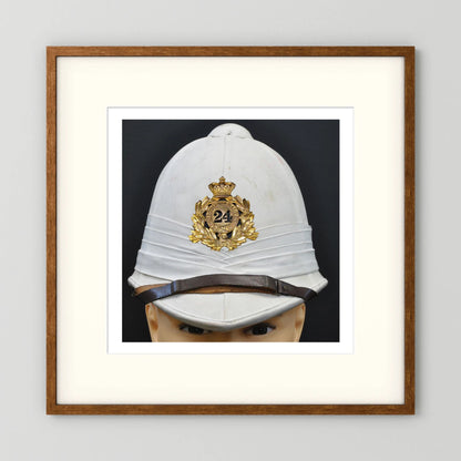 Sun Helmet, Victorian Foreign Service Helmet, 24th Regiment of Foot. Photograph - Art goes to War