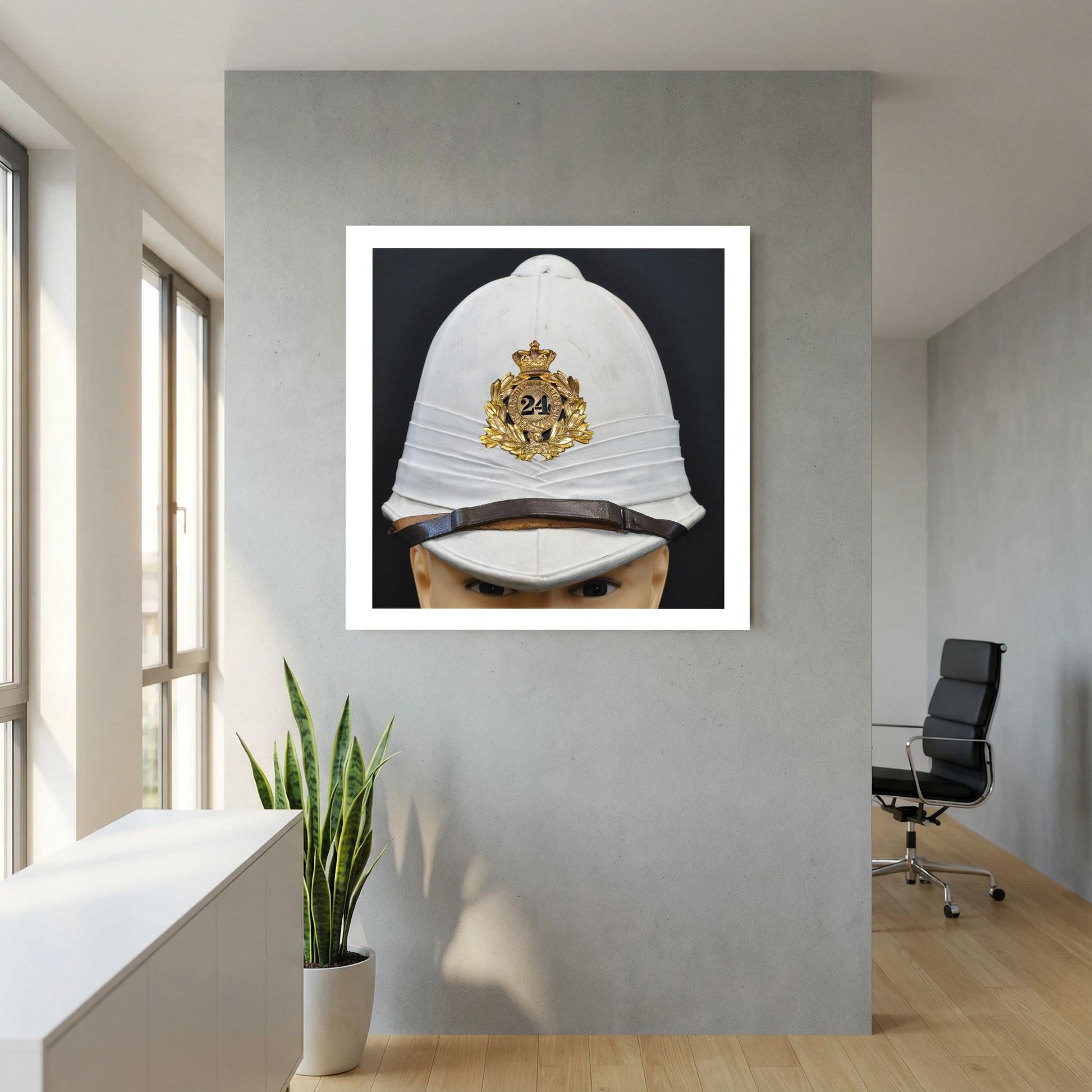 Sun Helmet, Victorian Foreign Service Helmet, 24th Regiment of Foot. Photograph - Art goes to War