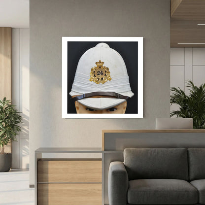 Sun Helmet, Victorian Foreign Service Helmet, 24th Regiment of Foot. Photograph - Art goes to War