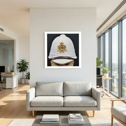 Sun Helmet, Victorian Foreign Service Helmet, 24th Regiment of Foot. Photograph - Art goes to War