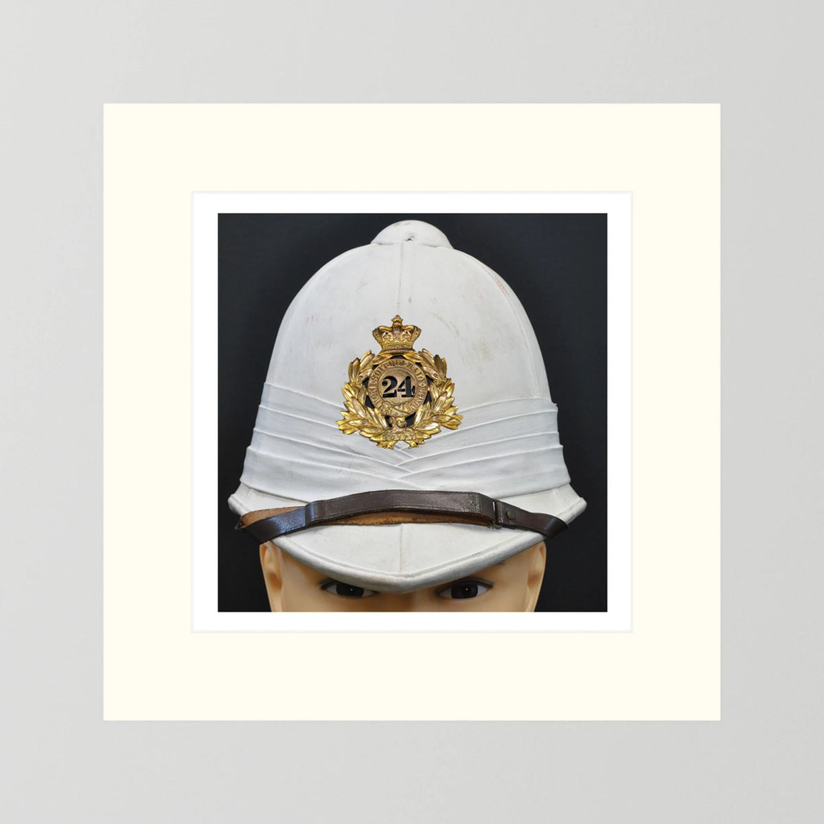 Sun Helmet, Victorian Foreign Service Helmet, 24th Regiment of Foot. Photograph - Art goes to War