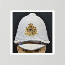 Sun Helmet, Victorian Foreign Service Helmet, 24th Regiment of Foot — photograph presentation mockup