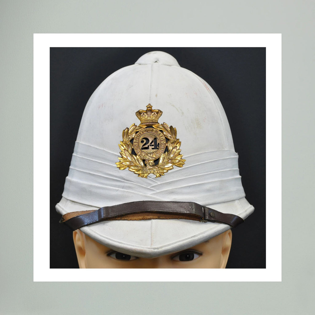 Sun Helmet, Victorian Foreign Service Helmet, 24th Regiment of Foot. Photograph - Art goes to War