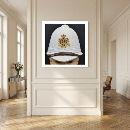 Sun Helmet, Victorian Foreign Service Helmet, 24th Regiment of Foot. Photograph - Art goes to War