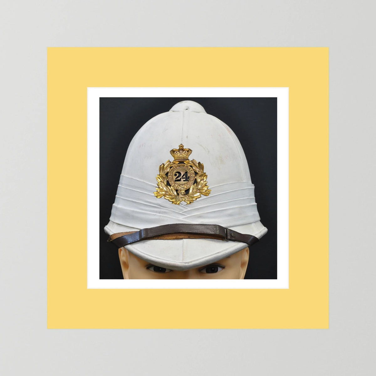 Sun Helmet, Victorian Foreign Service Helmet, 24th Regiment of Foot. Photograph - Art goes to War