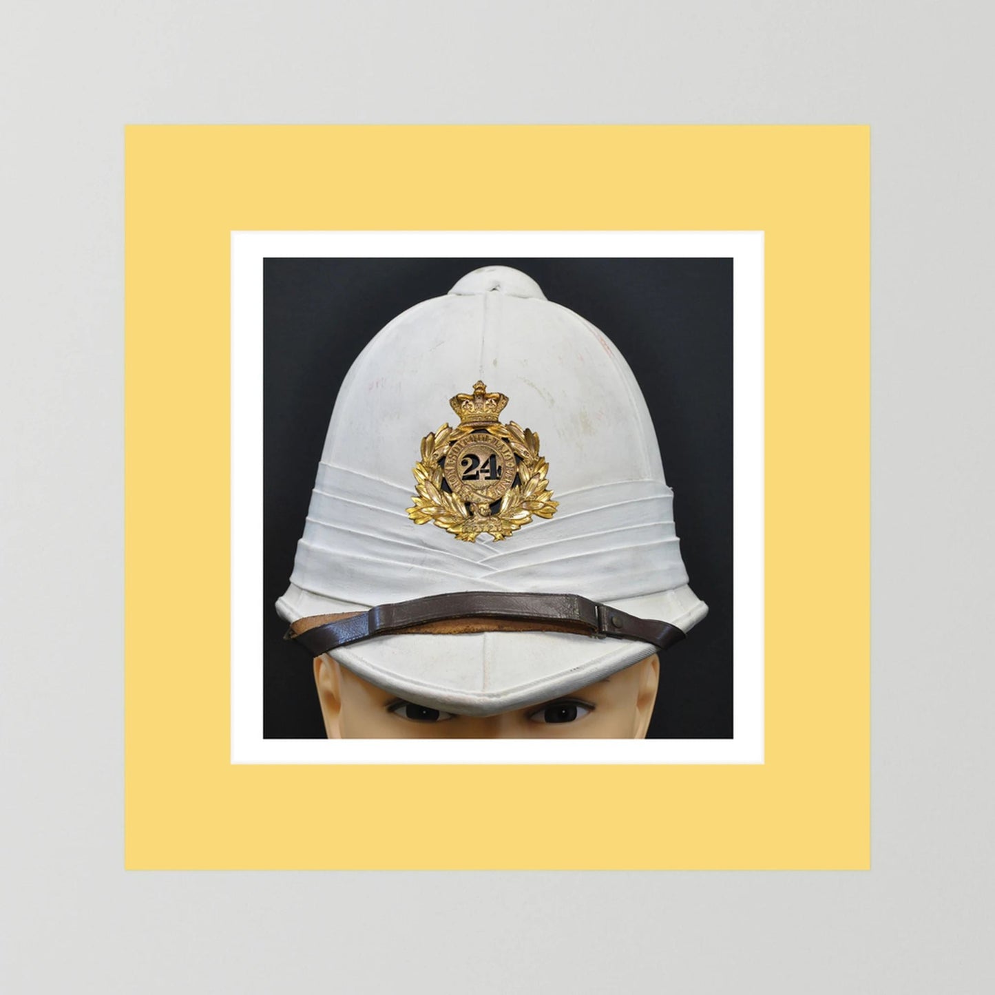 Sun Helmet, Victorian Foreign Service Helmet, 24th Regiment of Foot. Photograph - Art goes to War