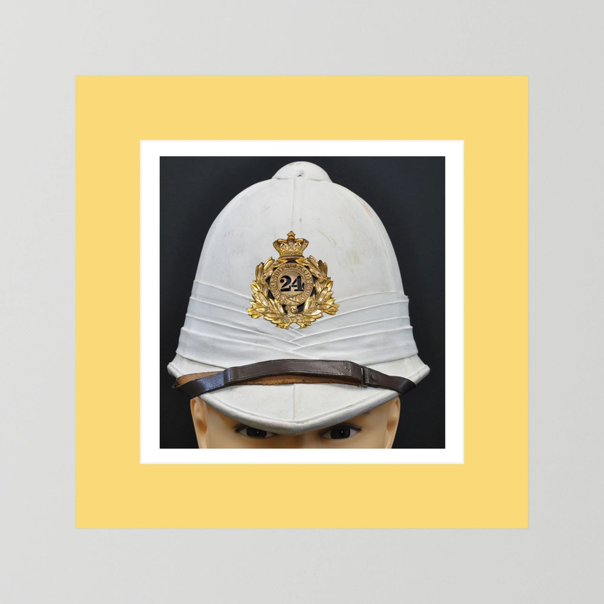 Sun Helmet, Victorian Foreign Service Helmet, 24th Regiment of Foot. Photograph - Art goes to War