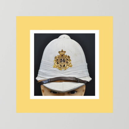Sun Helmet, Victorian Foreign Service Helmet, 24th Regiment of Foot. Photograph - Art goes to War