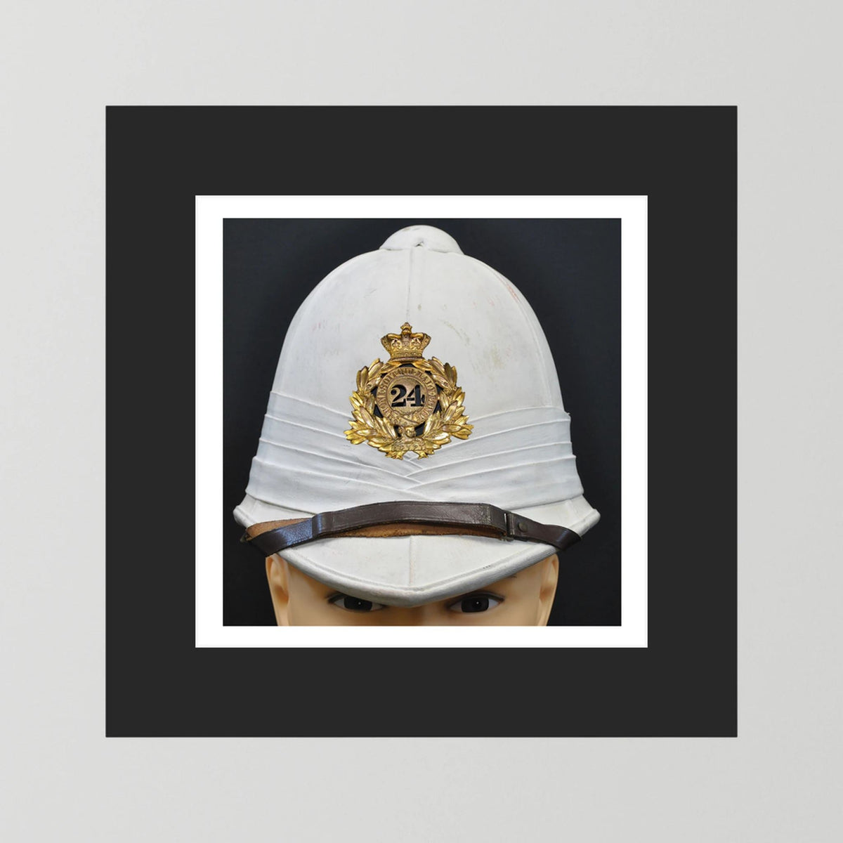 Sun Helmet, Victorian Foreign Service Helmet, 24th Regiment of Foot. Photograph - Art goes to War