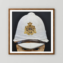 Sun Helmet, Victorian Foreign Service Helmet, 24th Regiment of Foot — photograph presentation mockup
