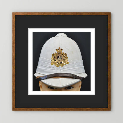 Sun Helmet, Victorian Foreign Service Helmet, 24th Regiment of Foot. Photograph - Art goes to War