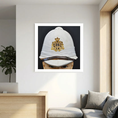Sun Helmet, Victorian Foreign Service Helmet, 24th Regiment of Foot. Photograph - Art goes to War