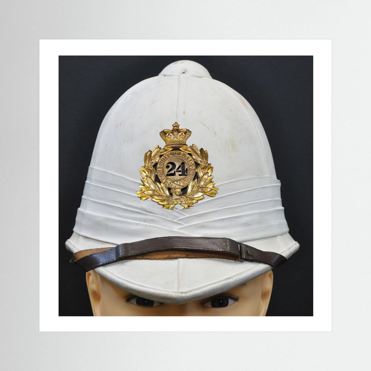Sun Helmet, Victorian Foreign Service Helmet, 24th Regiment of Foot. Photograph - Art goes to War
