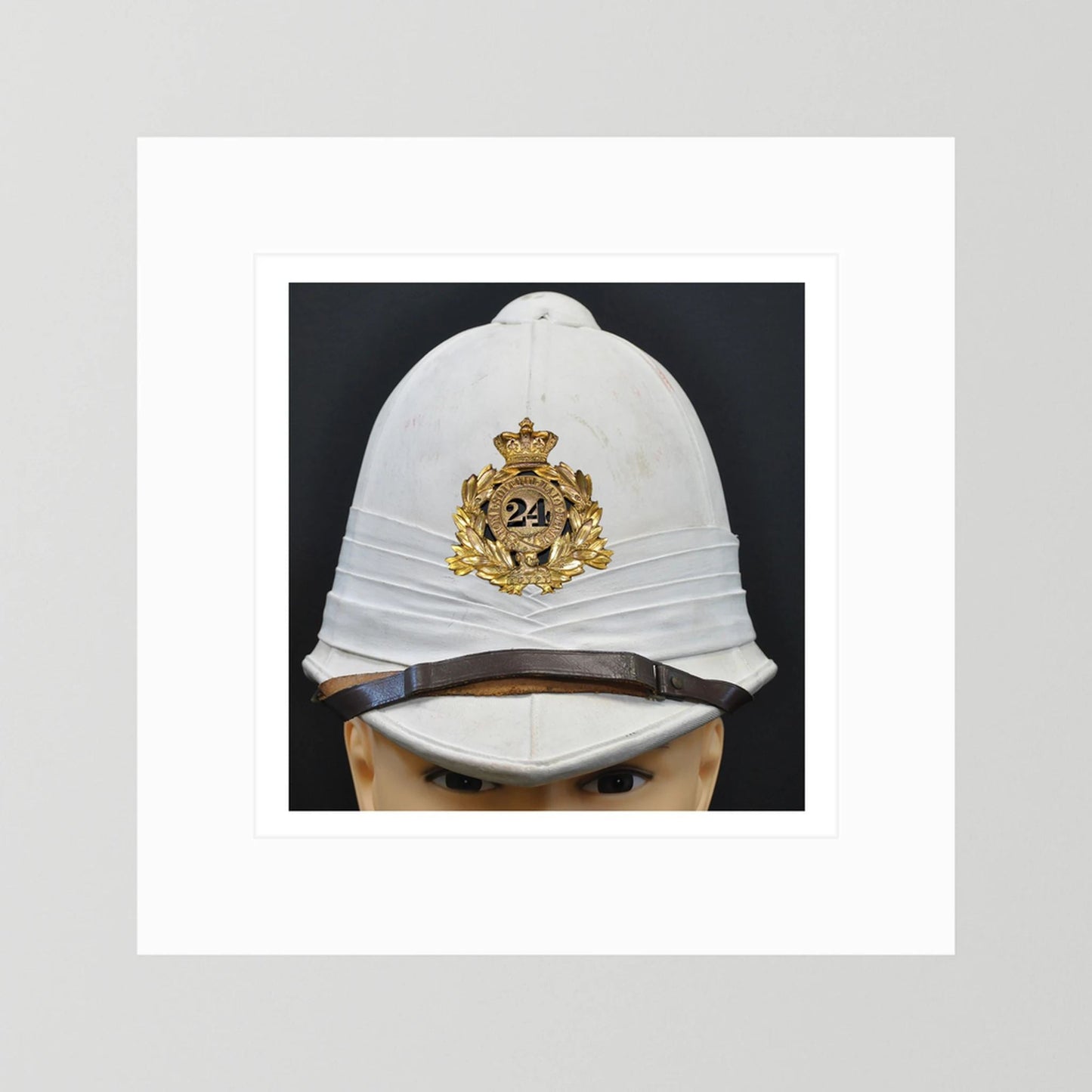Sun Helmet, Victorian Foreign Service Helmet, 24th Regiment of Foot. Photograph - Art goes to War