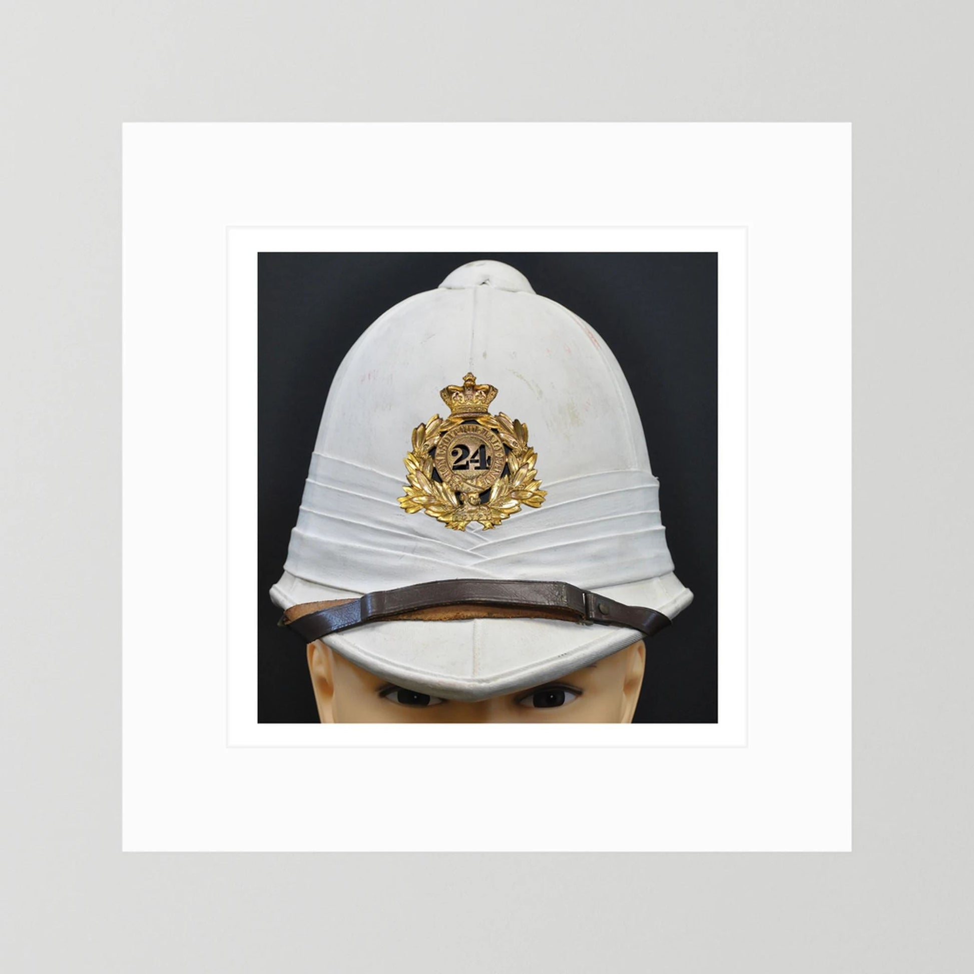 Sun Helmet, Victorian Foreign Service Helmet, 24th Regiment of Foot. Photograph - Art goes to War