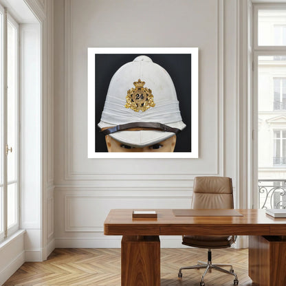 Sun Helmet, Victorian Foreign Service Helmet, 24th Regiment of Foot. Photograph - Art goes to War
