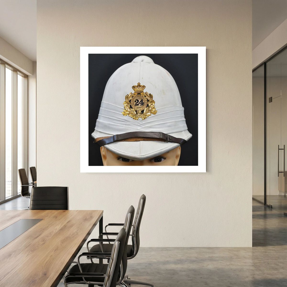 Sun Helmet, Victorian Foreign Service Helmet, 24th Regiment of Foot. Photograph - Art goes to War