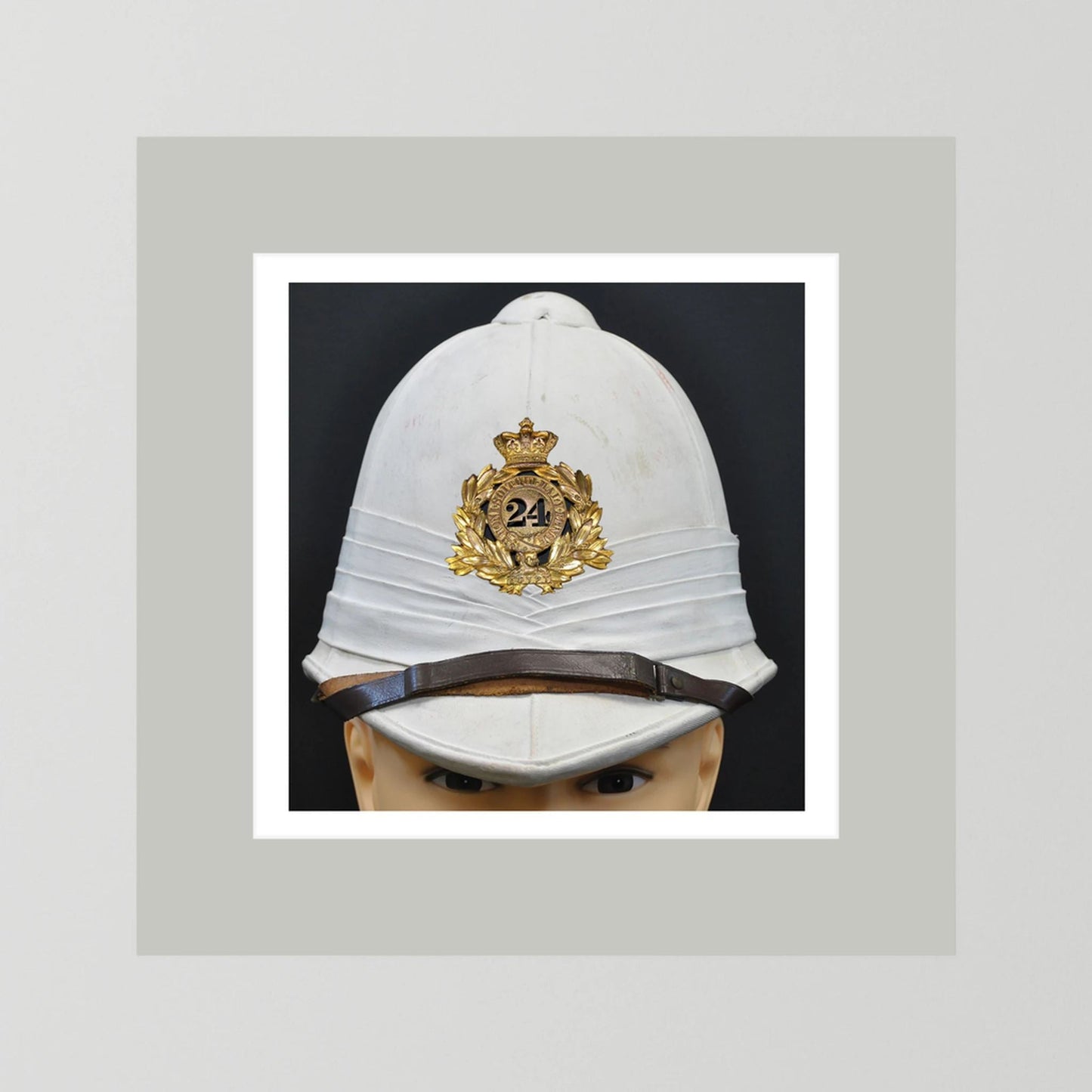 Sun Helmet, Victorian Foreign Service Helmet, 24th Regiment of Foot. Photograph - Art goes to War