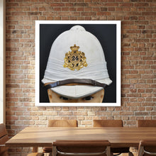 Sun Helmet, Victorian Foreign Service Helmet, 24th Regiment of Foot — photograph presentation mockup