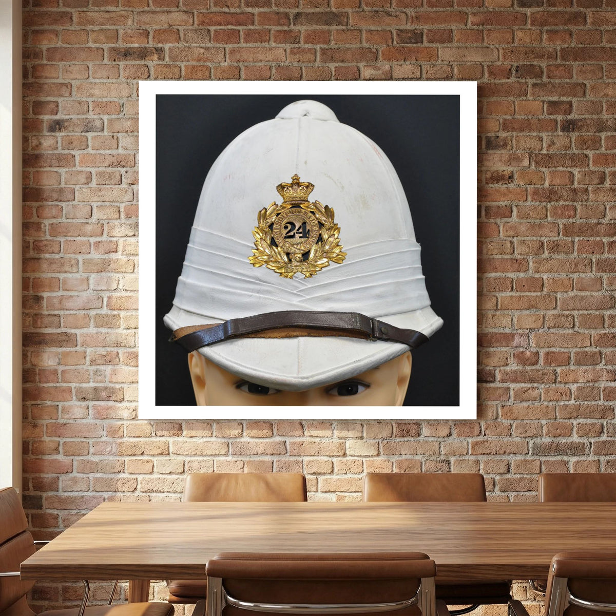 Sun Helmet, Victorian Foreign Service Helmet, 24th Regiment of Foot — photograph presentation mockup
