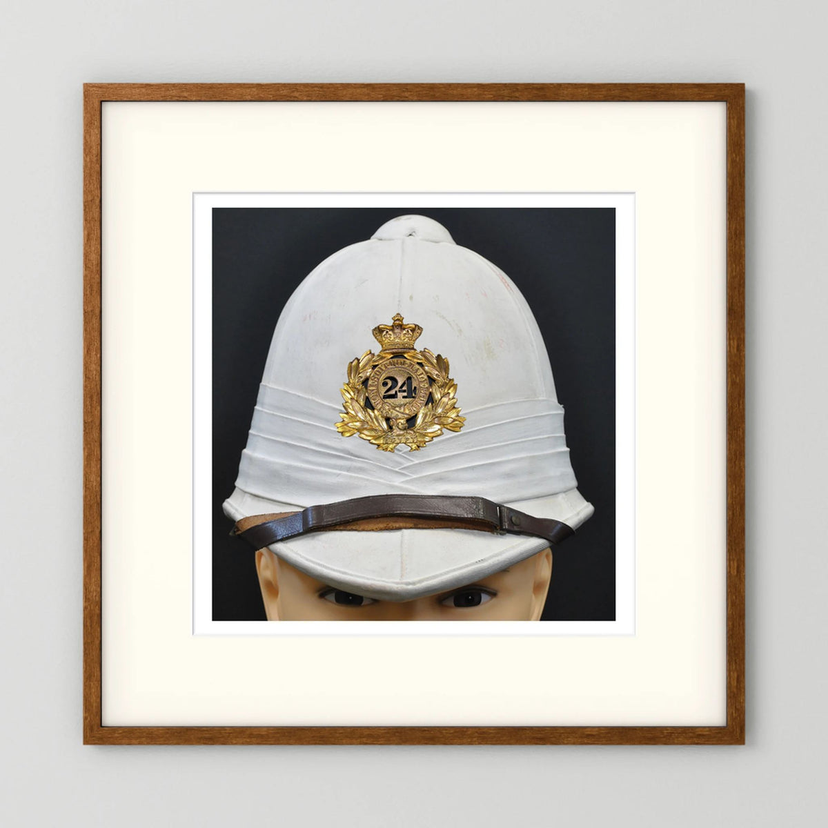 Sun Helmet, Victorian Foreign Service Helmet, 24th Regiment of Foot — photograph presentation mockup