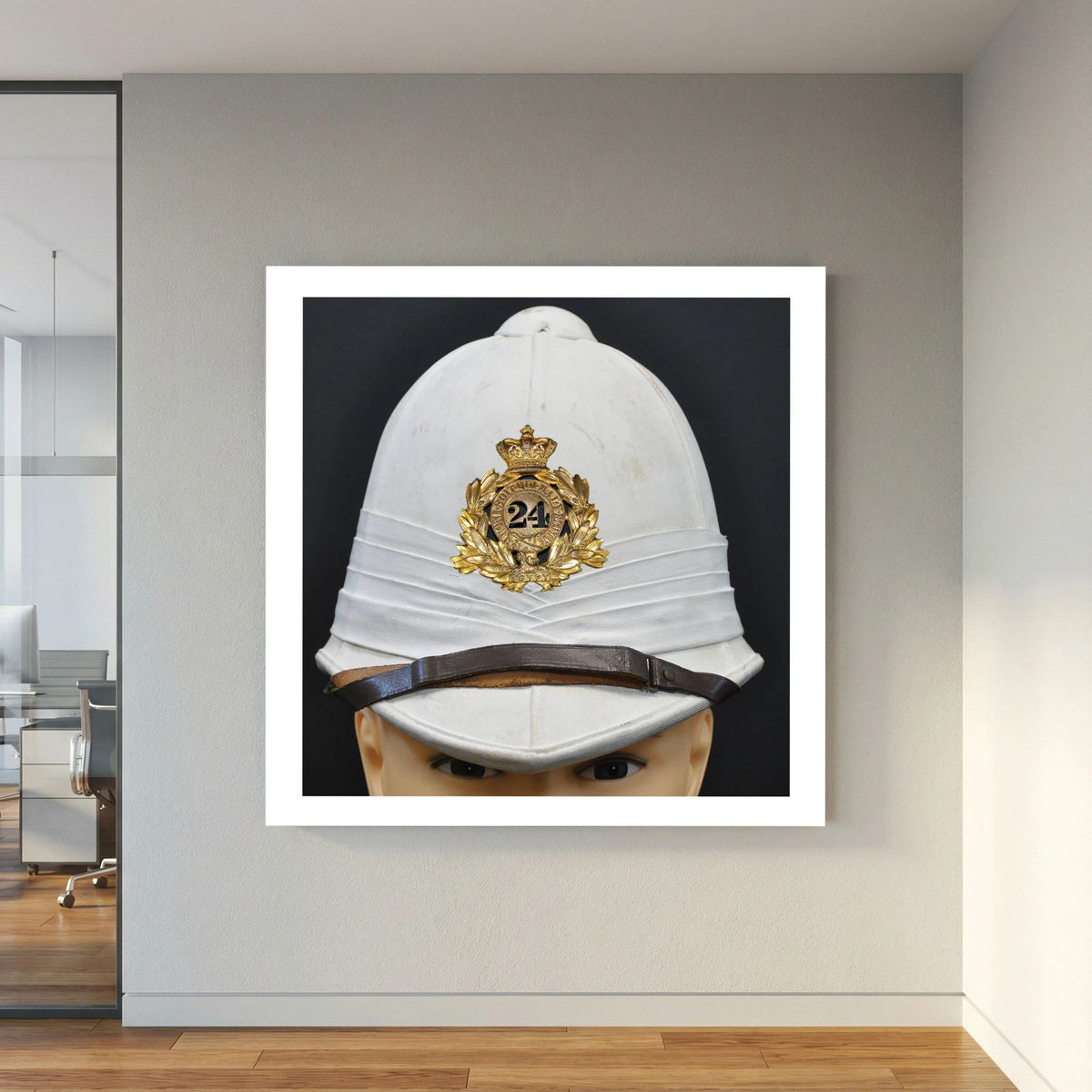 Sun Helmet, Victorian Foreign Service Helmet, 24th Regiment of Foot. Photograph - Art goes to War