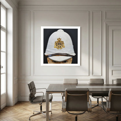 Sun Helmet, Victorian Foreign Service Helmet, 24th Regiment of Foot. Photograph - Art goes to War