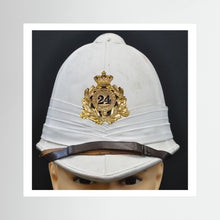 Sun Helmet, Victorian Foreign Service Helmet, 24th Regiment of Foot — photograph presentation mockup