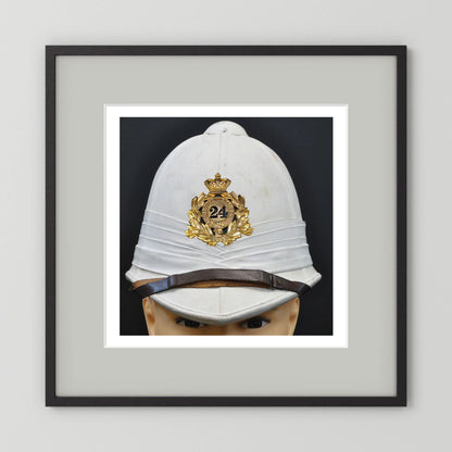 Sun Helmet, Victorian Foreign Service Helmet, 24th Regiment of Foot. Photograph - Art goes to War