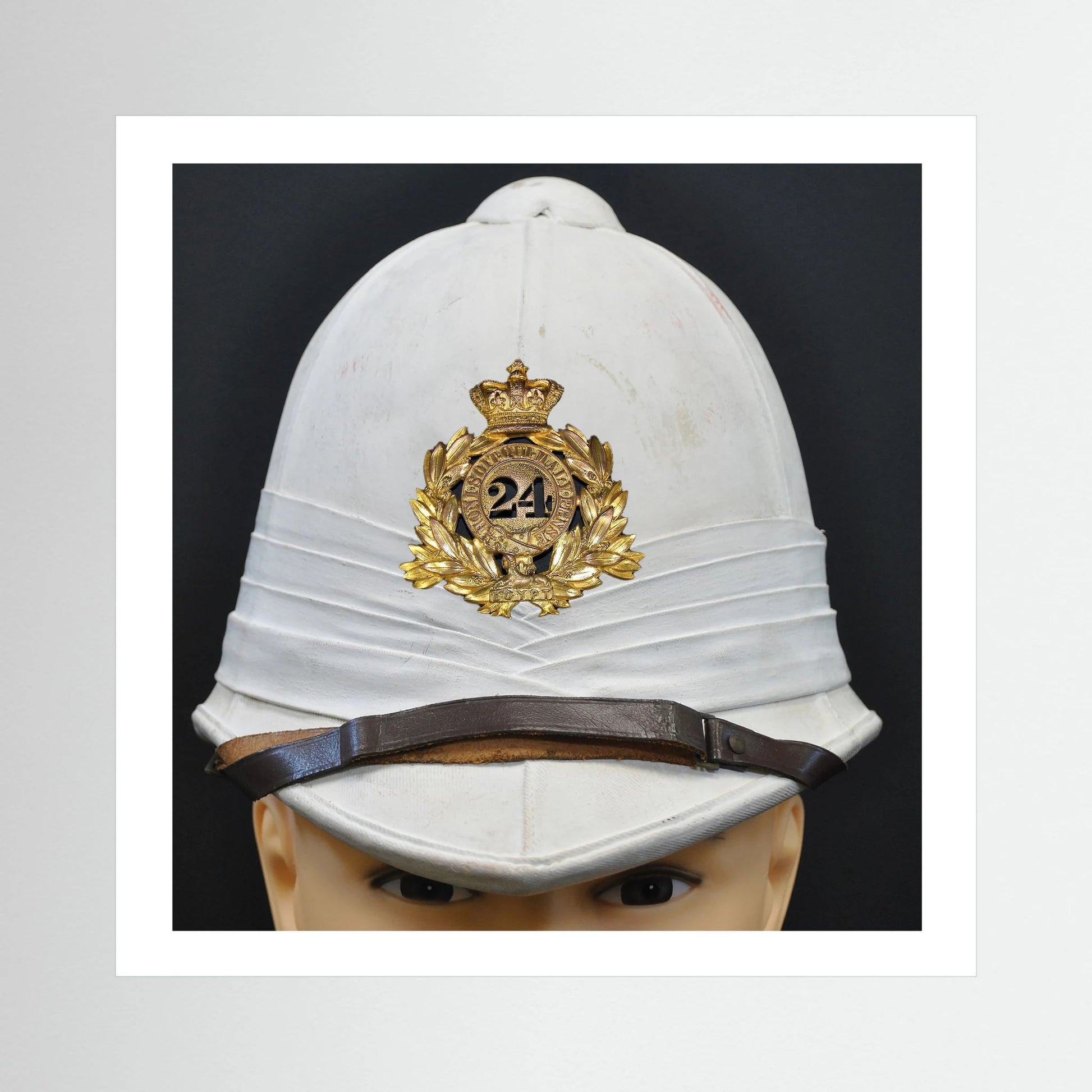 Sun Helmet, Victorian Foreign Service Helmet, 24th Regiment of Foot. Photograph - Art goes to War