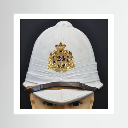 Sun Helmet, Victorian Foreign Service Helmet, 24th Regiment of Foot. Photograph - Art goes to War