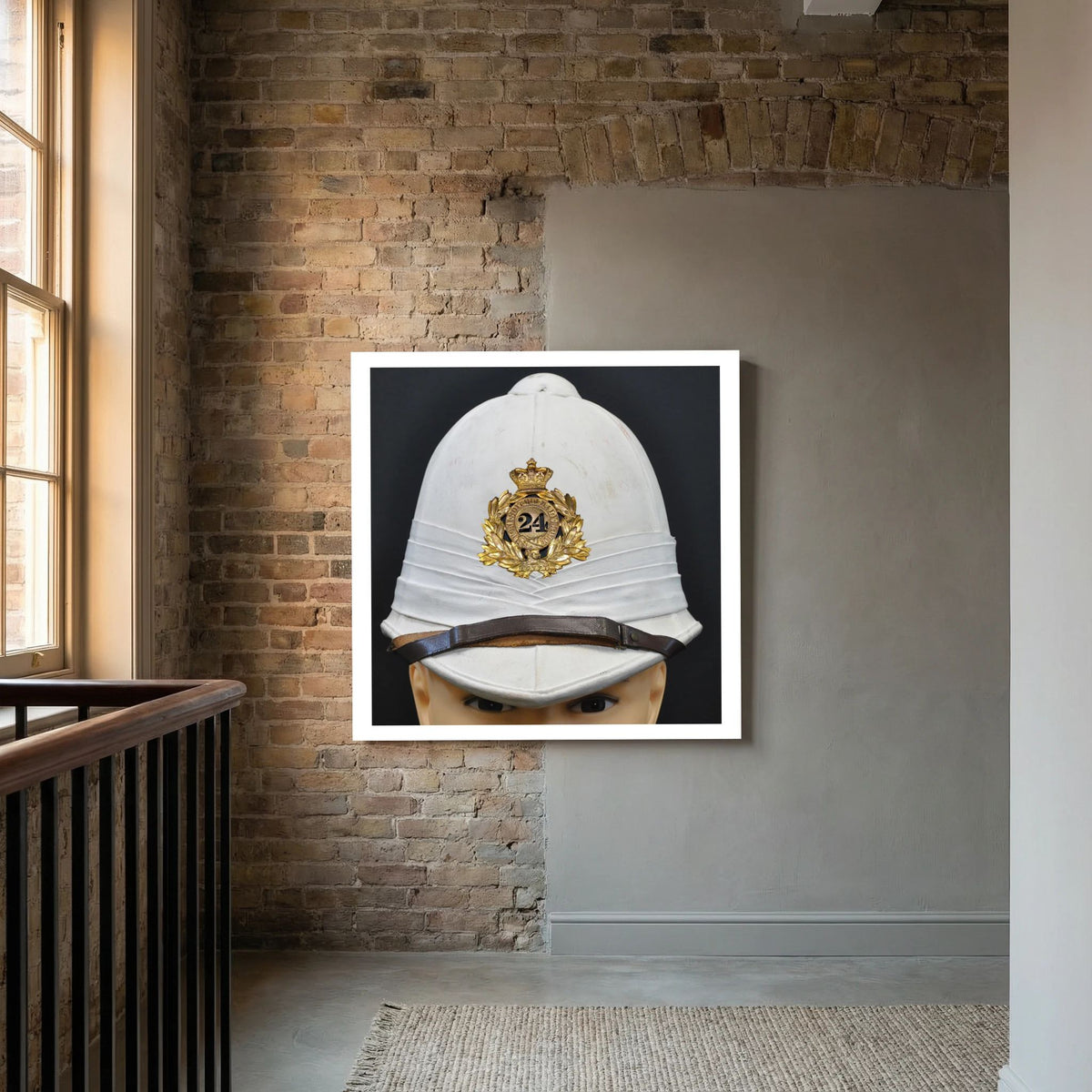 Sun Helmet, Victorian Foreign Service Helmet, 24th Regiment of Foot — photograph presentation mockup