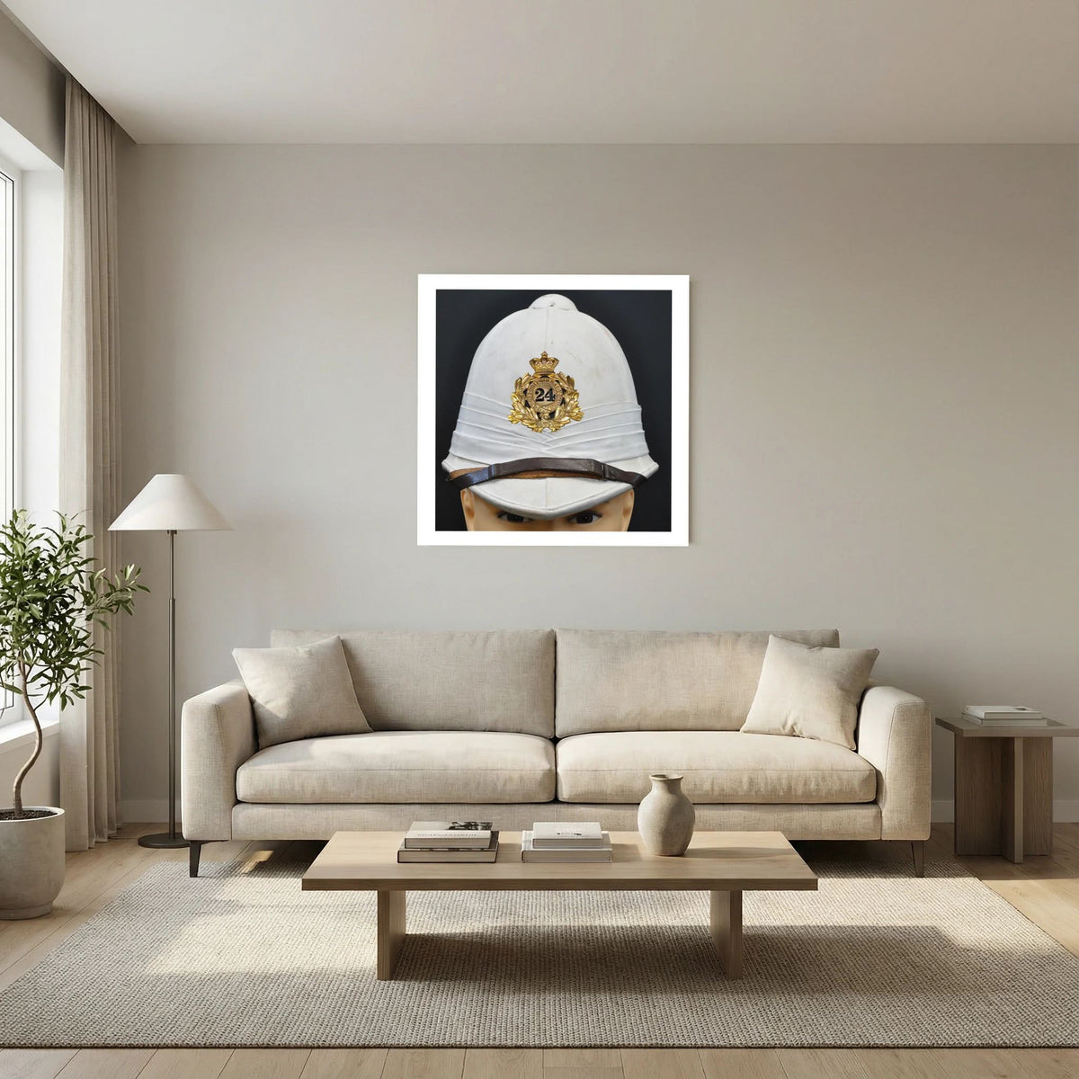 Sun Helmet, Victorian Foreign Service Helmet, 24th Regiment of Foot. Photograph - Art goes to War
