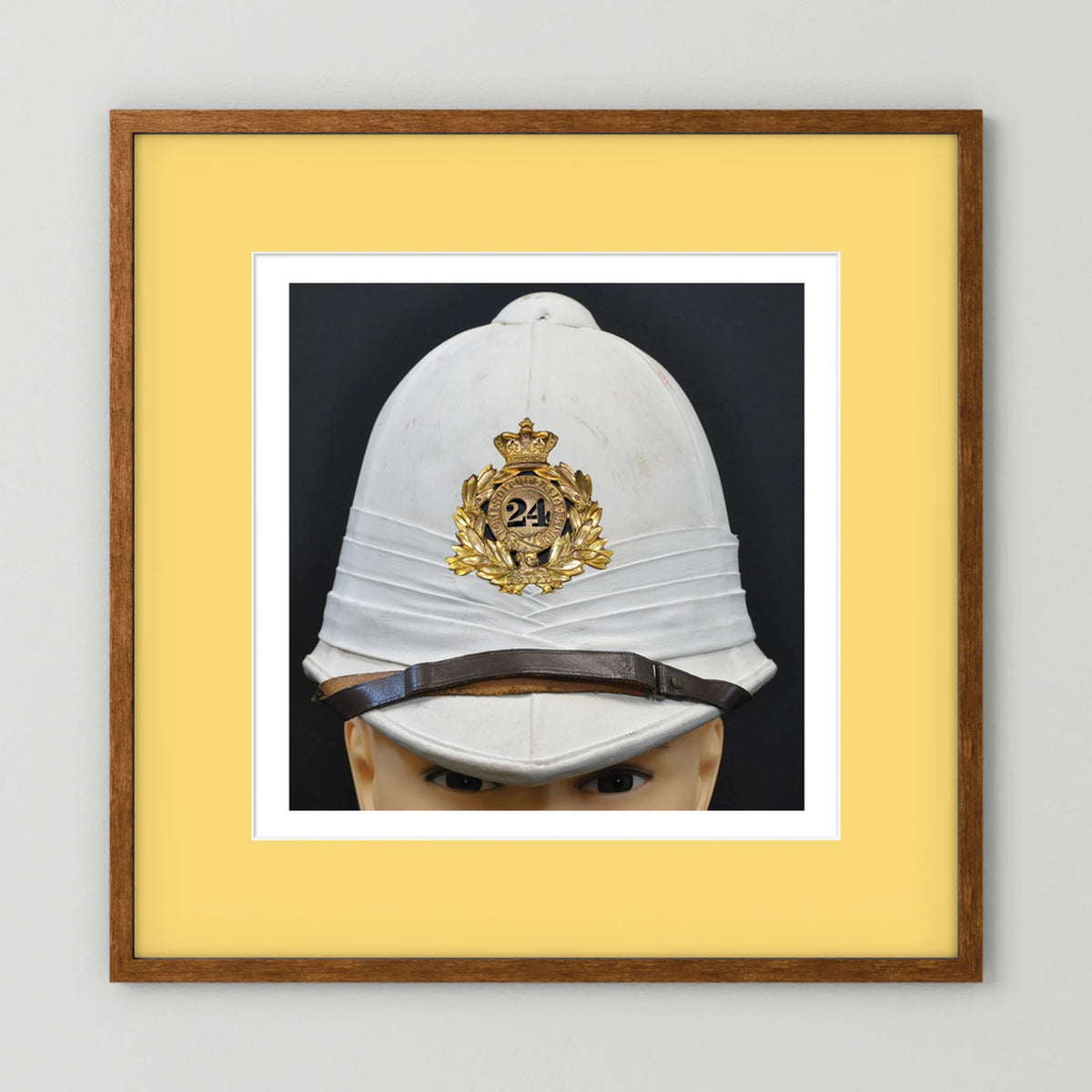 Sun Helmet, Victorian Foreign Service Helmet, 24th Regiment of Foot. Photograph - Art goes to War