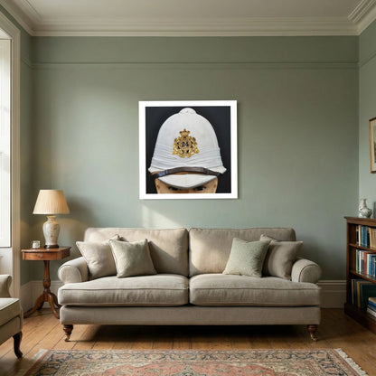 Sun Helmet, Victorian Foreign Service Helmet, 24th Regiment of Foot. Photograph - Art goes to War