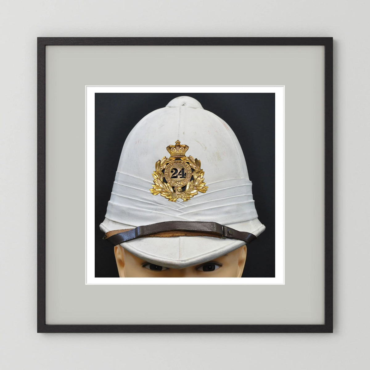 Sun Helmet, Victorian Foreign Service Helmet, 24th Regiment of Foot — photograph presentation mockup