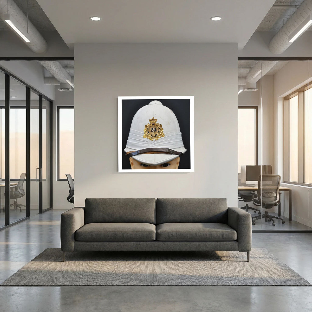 Sun Helmet, Victorian Foreign Service Helmet, 24th Regiment of Foot — photograph presentation mockup