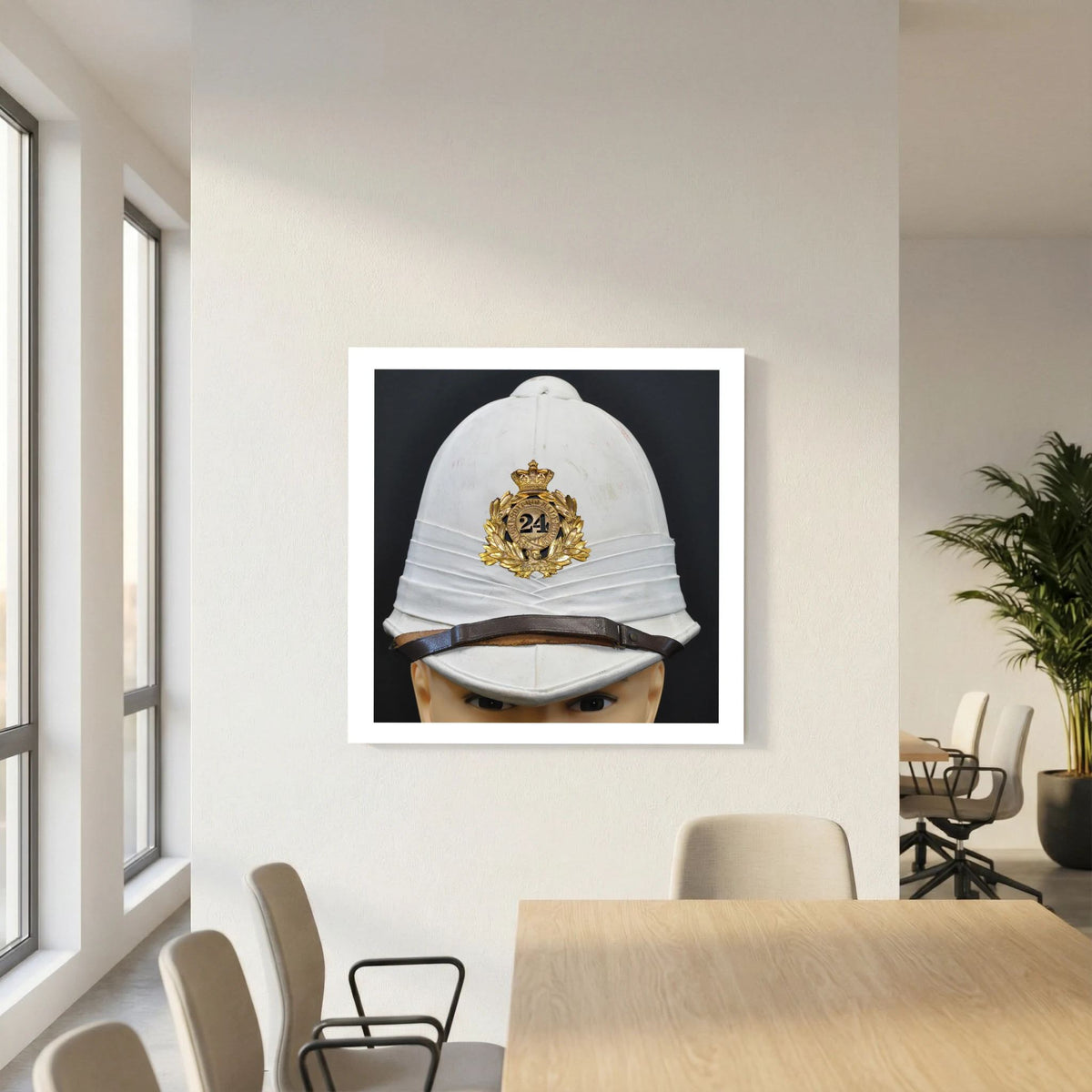 Sun Helmet, Victorian Foreign Service Helmet, 24th Regiment of Foot. Photograph - Art goes to War