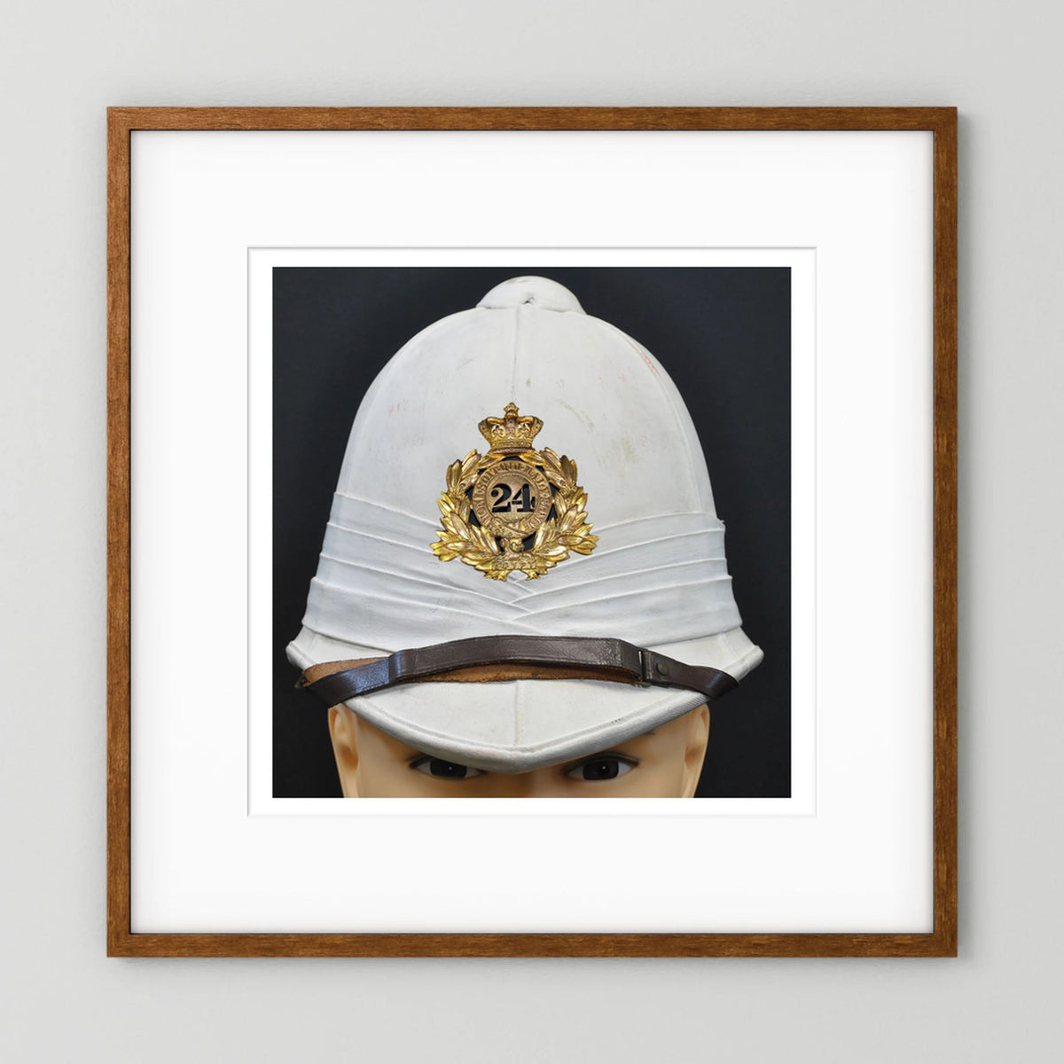Sun Helmet, Victorian Foreign Service Helmet, 24th Regiment of Foot — photograph presentation mockup