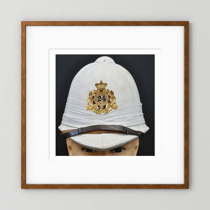 Sun Helmet, Victorian Foreign Service Helmet, 24th Regiment of Foot. Photograph - Art goes to War