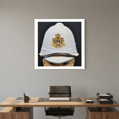 Sun Helmet, Victorian Foreign Service Helmet, 24th Regiment of Foot. Photograph - Art goes to War