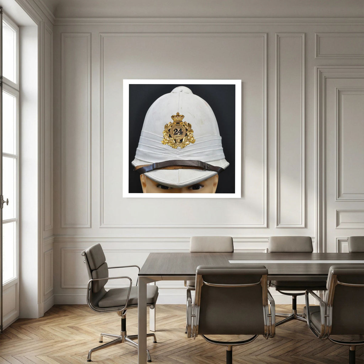 Sun Helmet, Victorian Foreign Service Helmet, 24th Regiment of Foot — photograph presentation mockup