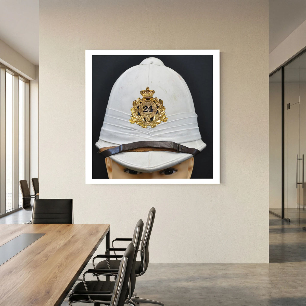 Sun Helmet, Victorian Foreign Service Helmet, 24th Regiment of Foot — photograph presentation mockup