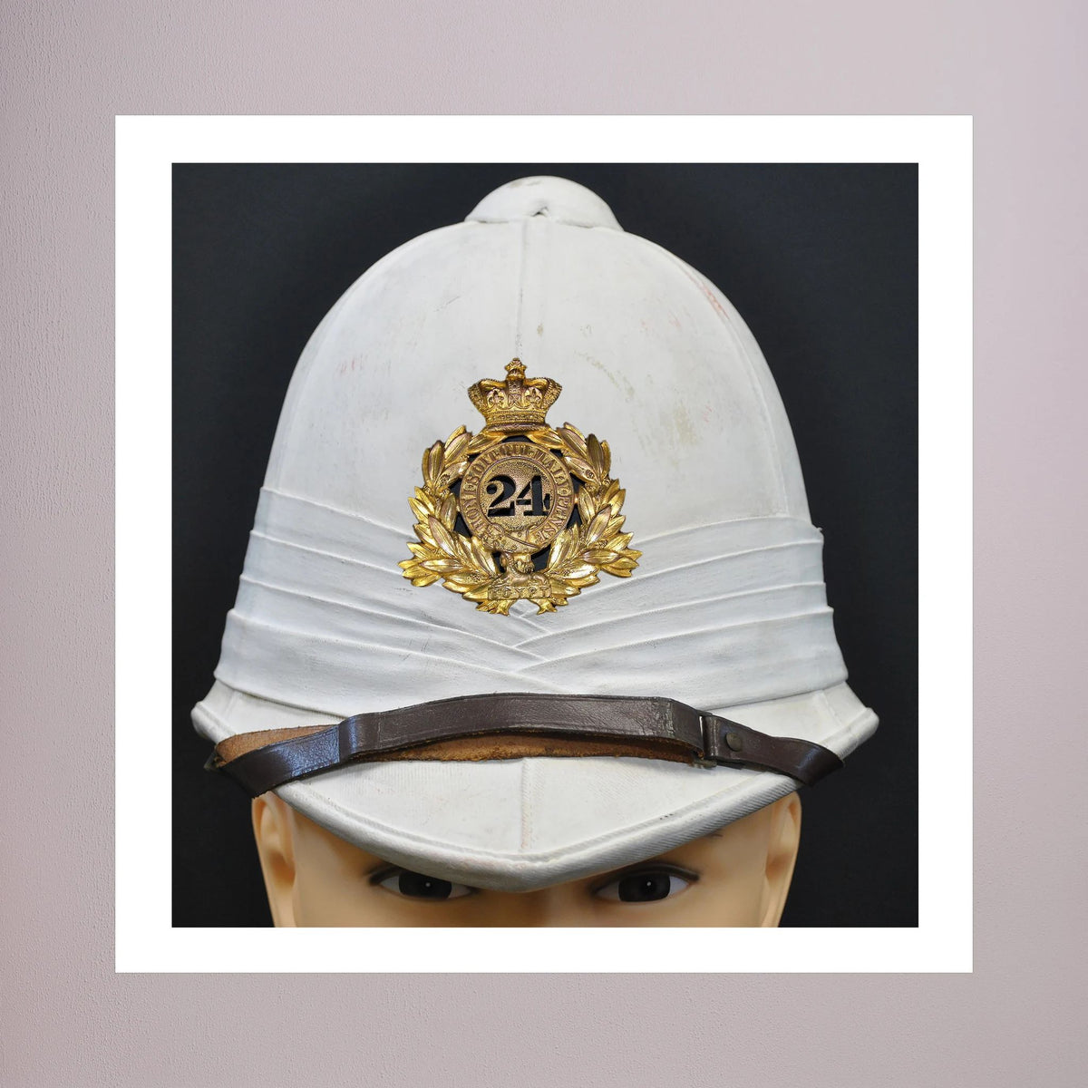 Sun Helmet, Victorian Foreign Service Helmet, 24th Regiment of Foot. Photograph - Art goes to War