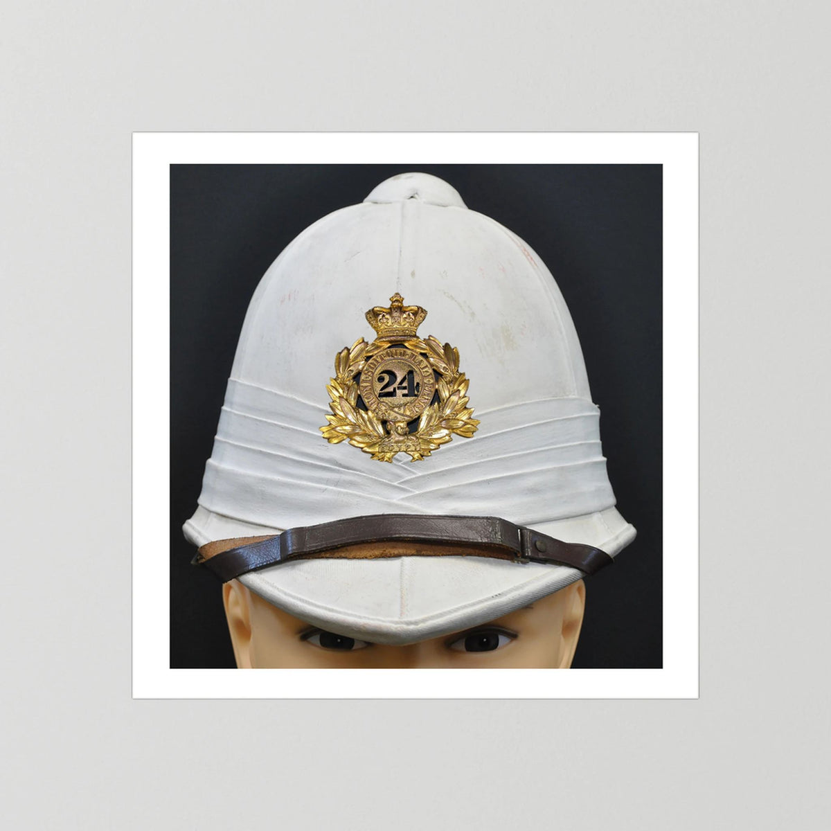 Sun Helmet, Victorian Foreign Service Helmet, 24th Regiment of Foot. Photograph - Art goes to War