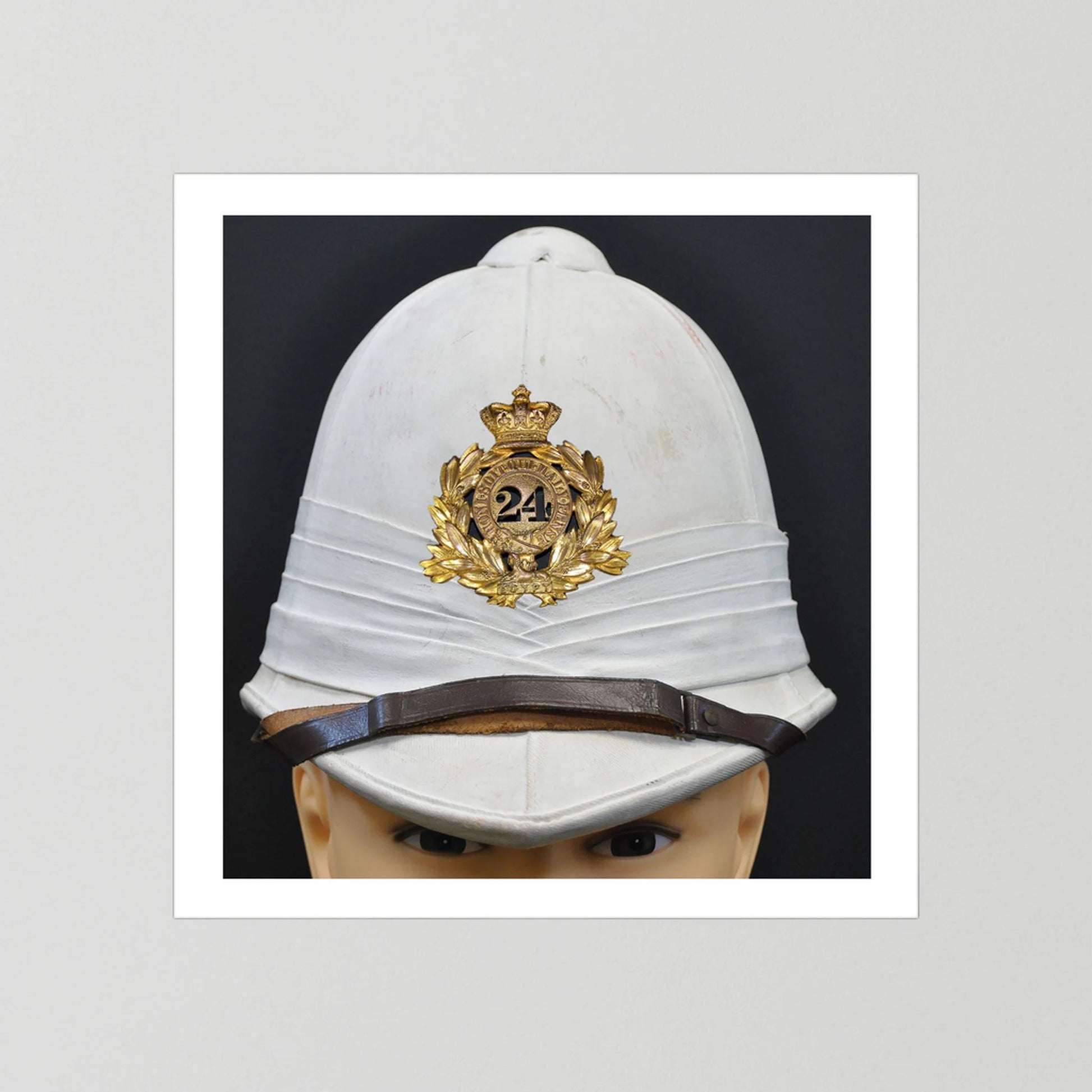 Sun Helmet, Victorian Foreign Service Helmet, 24th Regiment of Foot. Photograph - Art goes to War