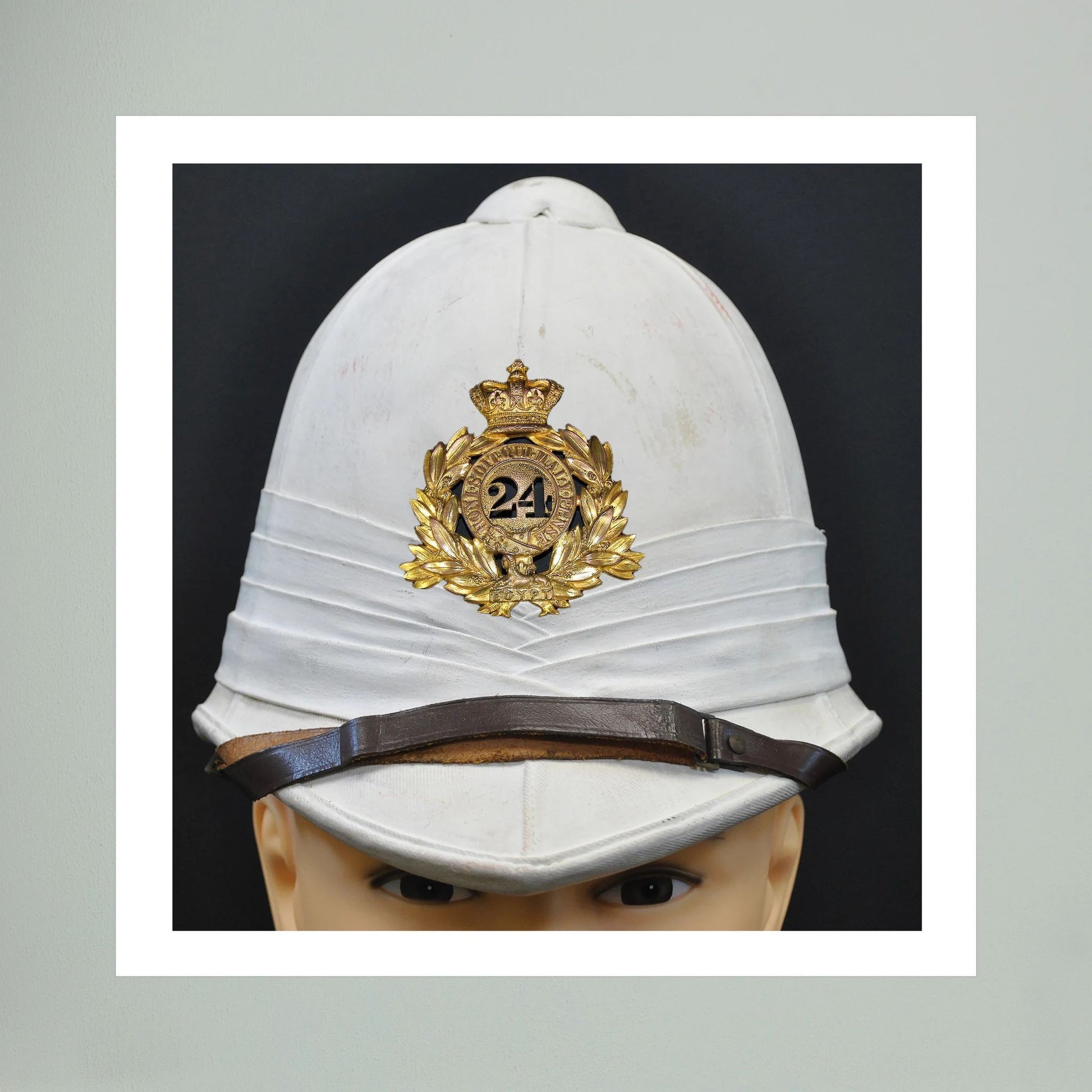 Sun Helmet, Victorian Foreign Service Helmet, 24th Regiment of Foot. Photograph - Art goes to War