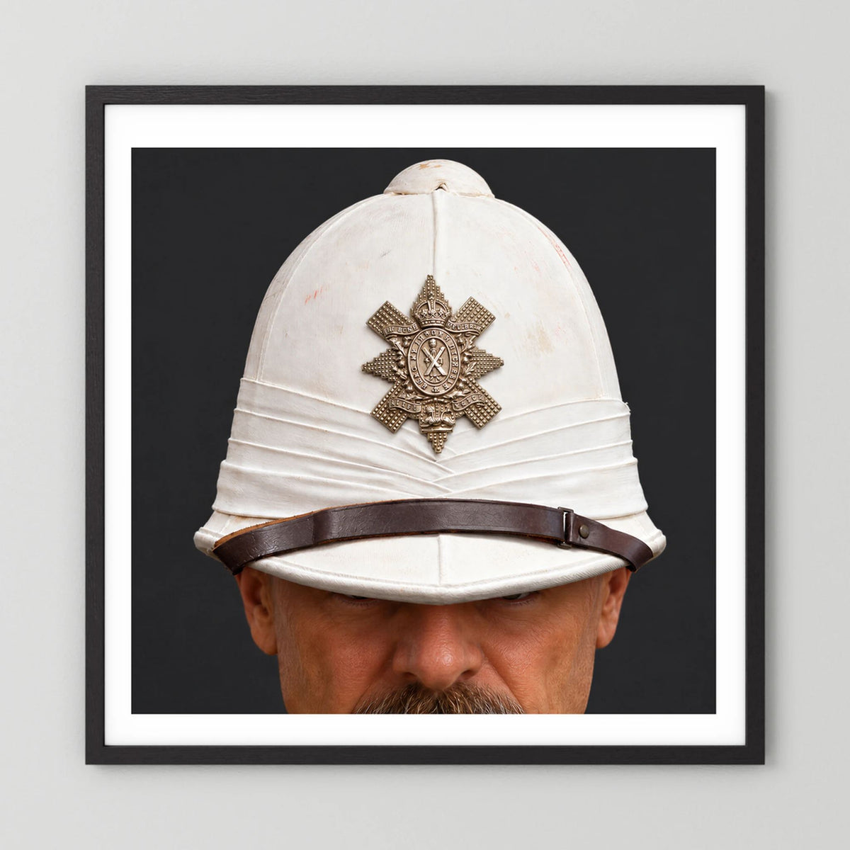 Sun Helmet, Victorian Foreign Service Helmet, Black Watch, Royal Highlanders — photograph presentation mockup