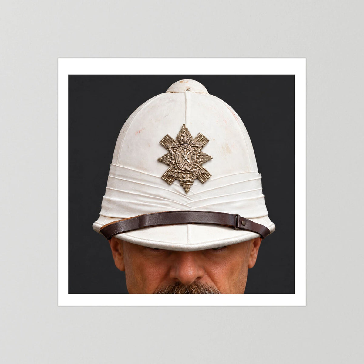 Sun Helmet, Victorian Foreign Service Helmet, Black Watch, Royal Highlanders — photograph presentation mockup