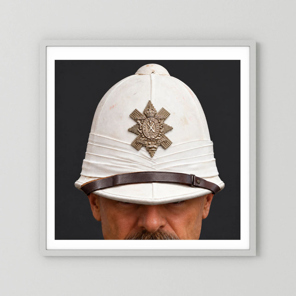 Sun Helmet, Victorian Foreign Service Helmet, Black Watch, Royal Highlanders — photograph presentation mockup